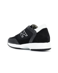 schwarze Wildleder niedrige Sneakers von Hogan