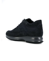 schwarze Wildleder niedrige Sneakers von Hogan