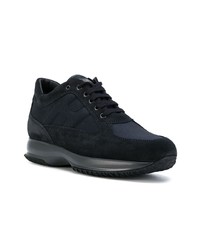 schwarze Wildleder niedrige Sneakers von Hogan