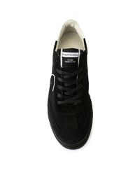 schwarze Wildleder niedrige Sneakers von Philippe Model Paris