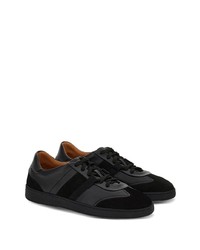 schwarze Wildleder niedrige Sneakers von Ferragamo