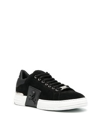 schwarze Wildleder niedrige Sneakers von Philipp Plein