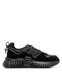 schwarze Wildleder niedrige Sneakers von Philipp Plein