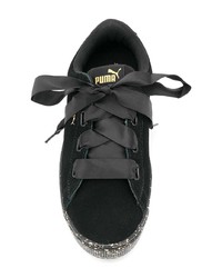 schwarze Wildleder niedrige Sneakers von Puma