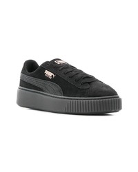 schwarze Wildleder niedrige Sneakers von Puma