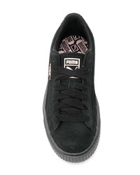 schwarze Wildleder niedrige Sneakers von Puma