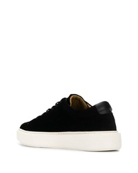 schwarze Wildleder niedrige Sneakers von Low Brand