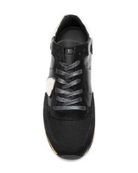 schwarze Wildleder niedrige Sneakers von Philippe Model