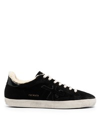 schwarze Wildleder niedrige Sneakers von Premiata