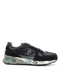 schwarze Wildleder niedrige Sneakers von Premiata