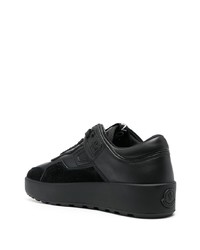 schwarze Wildleder niedrige Sneakers von Moncler