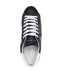 schwarze Wildleder niedrige Sneakers von Philippe Model Paris