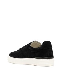 schwarze Wildleder niedrige Sneakers von DUKE & DEXTE