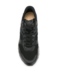 schwarze Wildleder niedrige Sneakers von Hogan