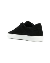 schwarze Wildleder niedrige Sneakers von Hide&Jack