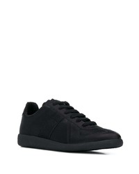 schwarze Wildleder niedrige Sneakers von Maison Margiela