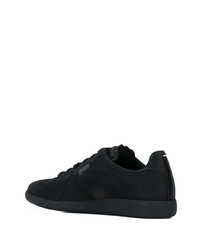 schwarze Wildleder niedrige Sneakers von Maison Margiela