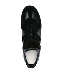 schwarze Wildleder niedrige Sneakers von Maison Margiela