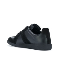 schwarze Wildleder niedrige Sneakers von Maison Margiela