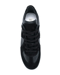 schwarze Wildleder niedrige Sneakers von Maison Margiela