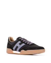 schwarze Wildleder niedrige Sneakers von Hogan