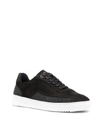 schwarze Wildleder niedrige Sneakers von Filling Pieces