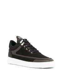 schwarze Wildleder niedrige Sneakers von Filling Pieces