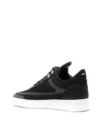 schwarze Wildleder niedrige Sneakers von Filling Pieces