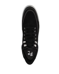 schwarze Wildleder niedrige Sneakers von Filling Pieces