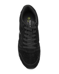 schwarze Wildleder niedrige Sneakers von Versace Jeans