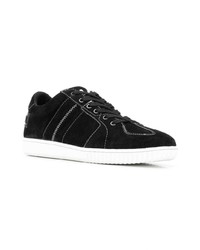 schwarze Wildleder niedrige Sneakers von Diesel