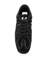 schwarze Wildleder niedrige Sneakers von Diesel