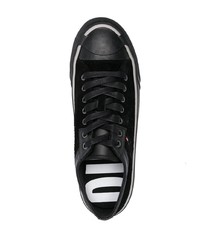 schwarze Wildleder niedrige Sneakers von Diesel