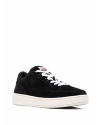 schwarze Wildleder niedrige Sneakers von Diesel