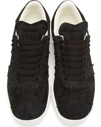 schwarze Wildleder niedrige Sneakers von SASQUATCHfabrix.