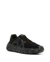 schwarze Wildleder niedrige Sneakers von Armani Exchange