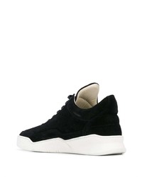 schwarze Wildleder niedrige Sneakers von Filling Pieces