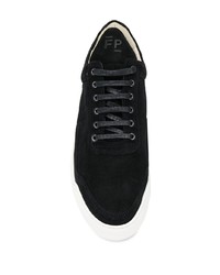 schwarze Wildleder niedrige Sneakers von Filling Pieces