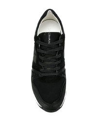 schwarze Wildleder niedrige Sneakers von Crime London