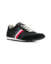 schwarze Wildleder niedrige Sneakers von Tommy Hilfiger