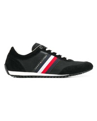 schwarze Wildleder niedrige Sneakers von Tommy Hilfiger