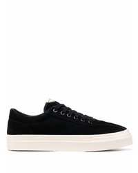 schwarze Wildleder niedrige Sneakers von Stepney Workers Club