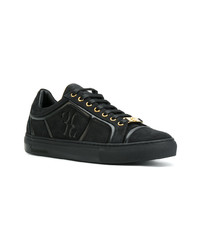 schwarze Wildleder niedrige Sneakers von Billionaire