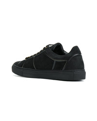 schwarze Wildleder niedrige Sneakers von Billionaire