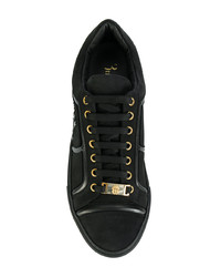 schwarze Wildleder niedrige Sneakers von Billionaire