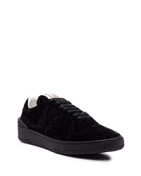 schwarze Wildleder niedrige Sneakers von Lanvin