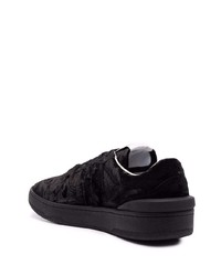 schwarze Wildleder niedrige Sneakers von Lanvin