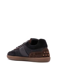 schwarze Wildleder niedrige Sneakers von Tod's