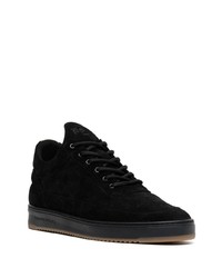 schwarze Wildleder niedrige Sneakers von Filling Pieces