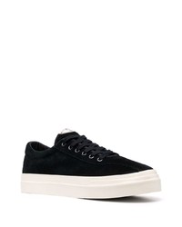 schwarze Wildleder niedrige Sneakers von Stepney Workers Club